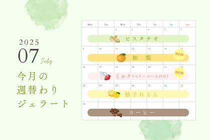 7月の週替わりジェラート